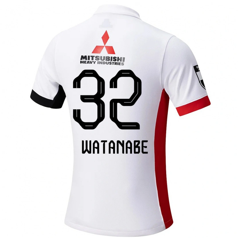 DanxenメンズRisako Watanabe#32ホワイト ブラックアウェイシャツ2025/26ジャージーユニフォーム