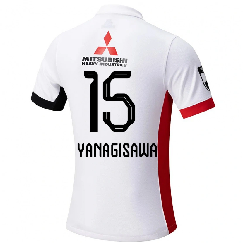 Danxenメンズ柳澤紗希#15ホワイト ブラックアウェイシャツ2025/26ジャージーユニフォーム