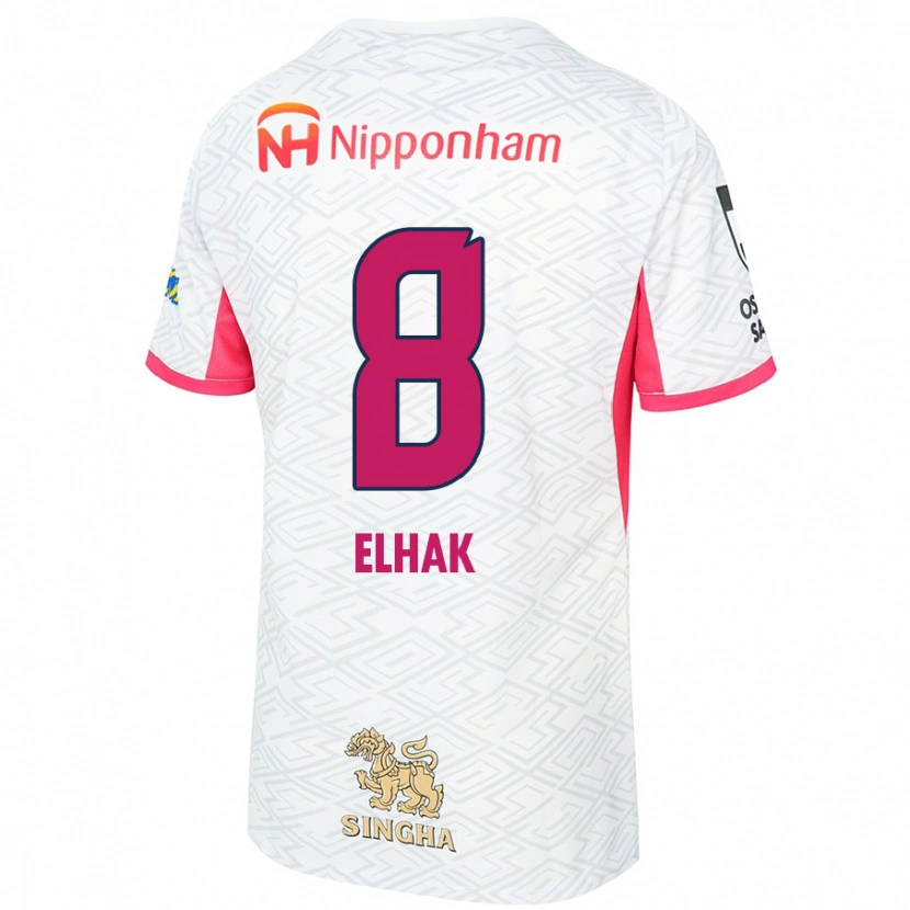 DanxenメンズAkuro Elhak#8ホワイト サクラピンクアウェイシャツ2025/26ジャージーユニフォーム