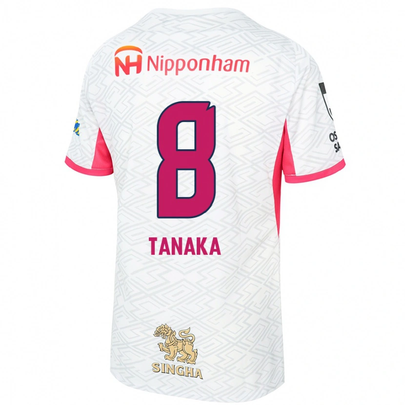 DanxenメンズTomoko Tanaka#8ホワイト サクラピンクアウェイシャツ2025/26ジャージーユニフォーム