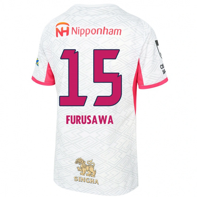 DanxenメンズRui Furusawa#15ホワイト サクラピンクアウェイシャツ2025/26ジャージーユニフォーム