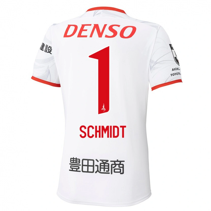 Danxenメンズシュミット・ダニエル#1ホワイト レッドアウェイシャツ2025/26ジャージーユニフォーム