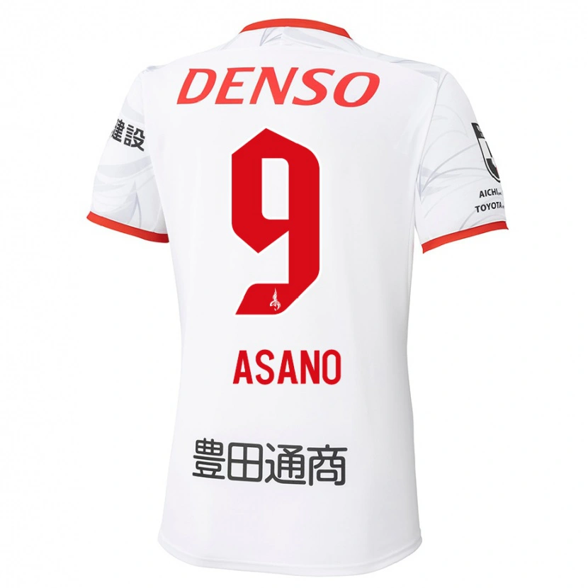 Danxenメンズ浅野雄也#9ホワイト レッドアウェイシャツ2025/26ジャージーユニフォーム