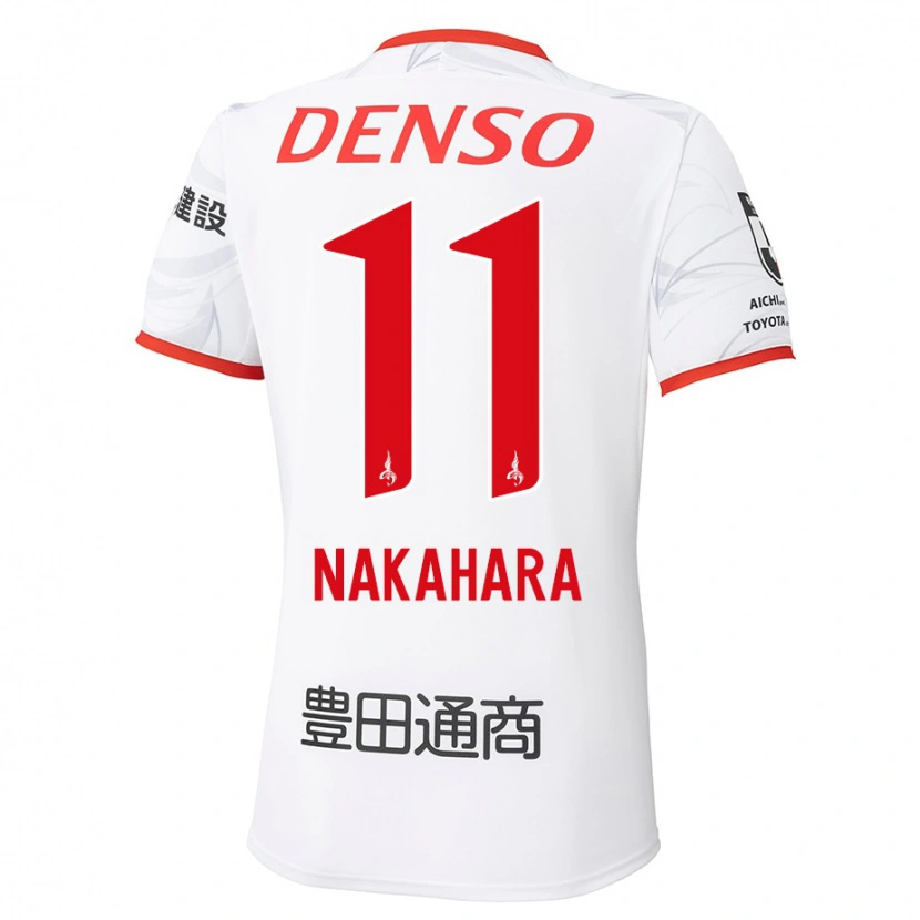 DanxenメンズSora Nakahara#11ホワイト レッドアウェイシャツ2025/26ジャージーユニフォーム