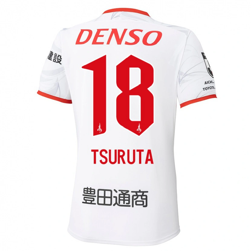 DanxenメンズShu Tsuruta#18ホワイト レッドアウェイシャツ2025/26ジャージーユニフォーム
