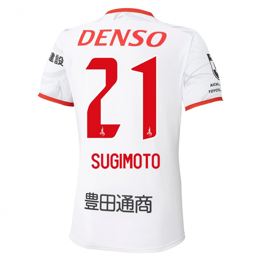 Danxenメンズ杉本大地#21ホワイト レッドアウェイシャツ2025/26ジャージーユニフォーム