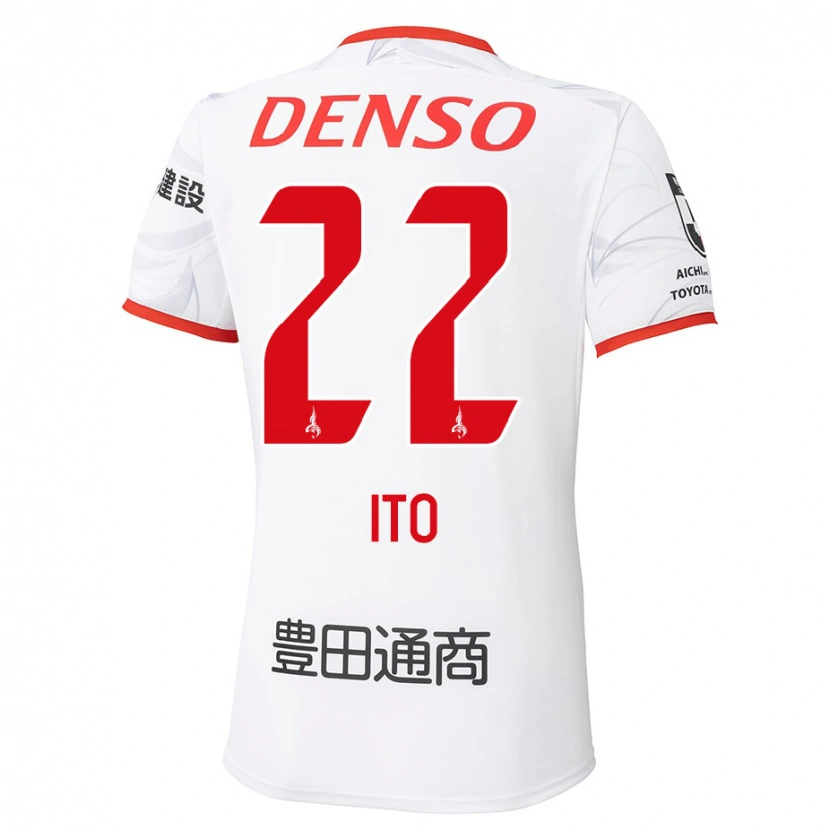 DanxenメンズKen Ito#22ホワイト レッドアウェイシャツ2025/26ジャージーユニフォーム