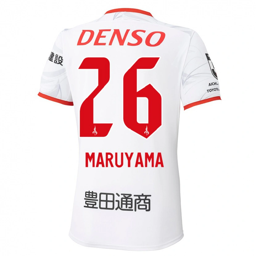 DanxenメンズSerato Maruyama#26ホワイト レッドアウェイシャツ2025/26ジャージーユニフォーム