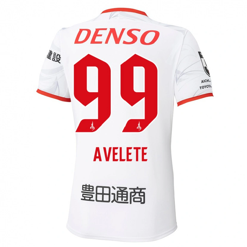 Danxenメンズアヴェレーテ・アヤオ・マウト・イーブス#99ホワイト レッドアウェイシャツ2025/26ジャージーユニフォーム