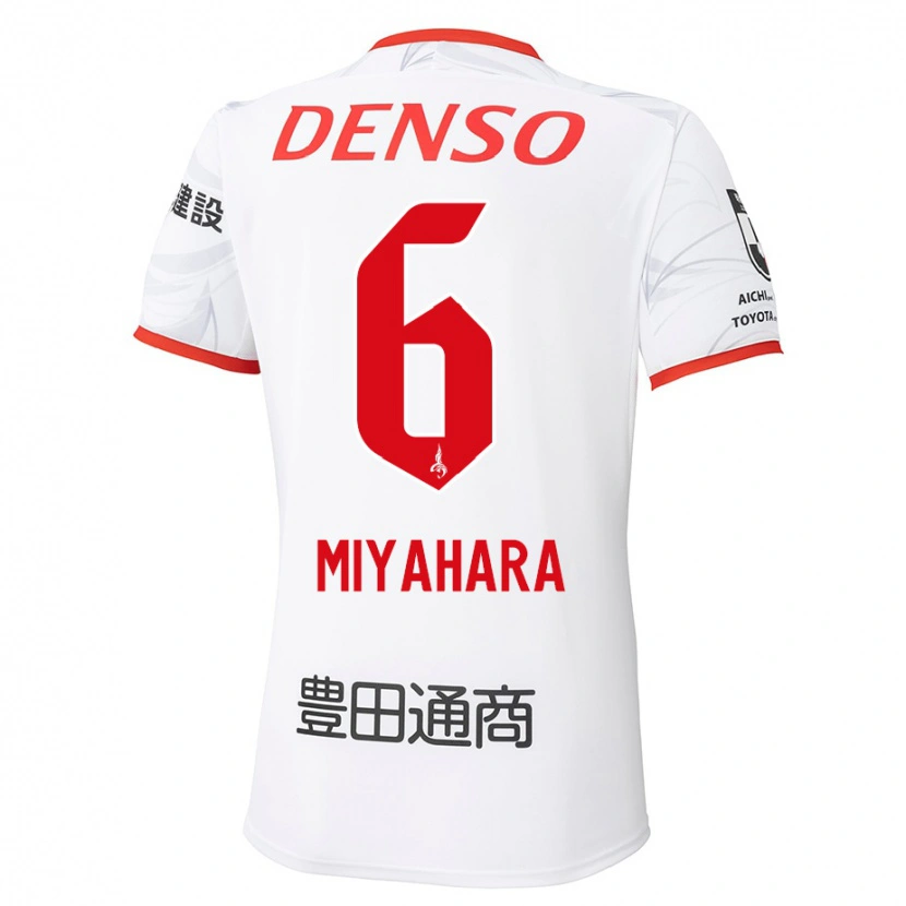 Danxenメンズ宮原和也#6ホワイト レッドアウェイシャツ2025/26ジャージーユニフォーム
