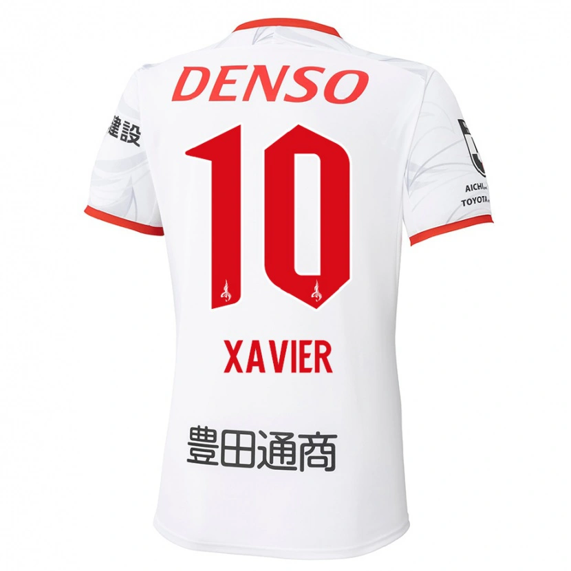 Danxenメンズガブリエル・アウグスト・シャビエル#10ホワイト レッドアウェイシャツ2025/26ジャージーユニフォーム
