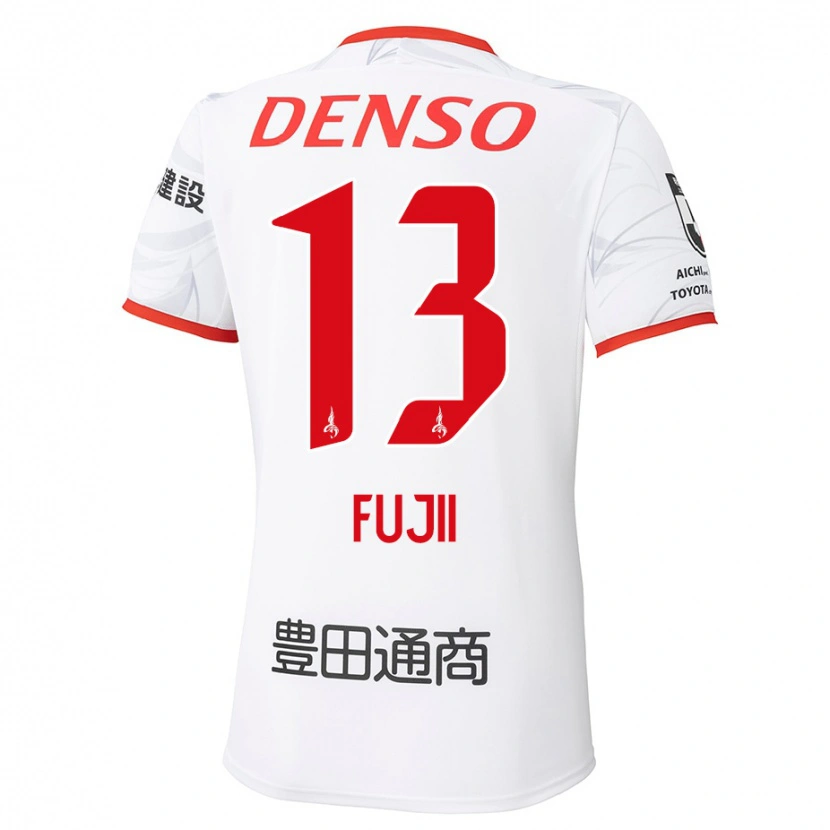 Danxenメンズ藤井陽也#13ホワイト レッドアウェイシャツ2025/26ジャージーユニフォーム