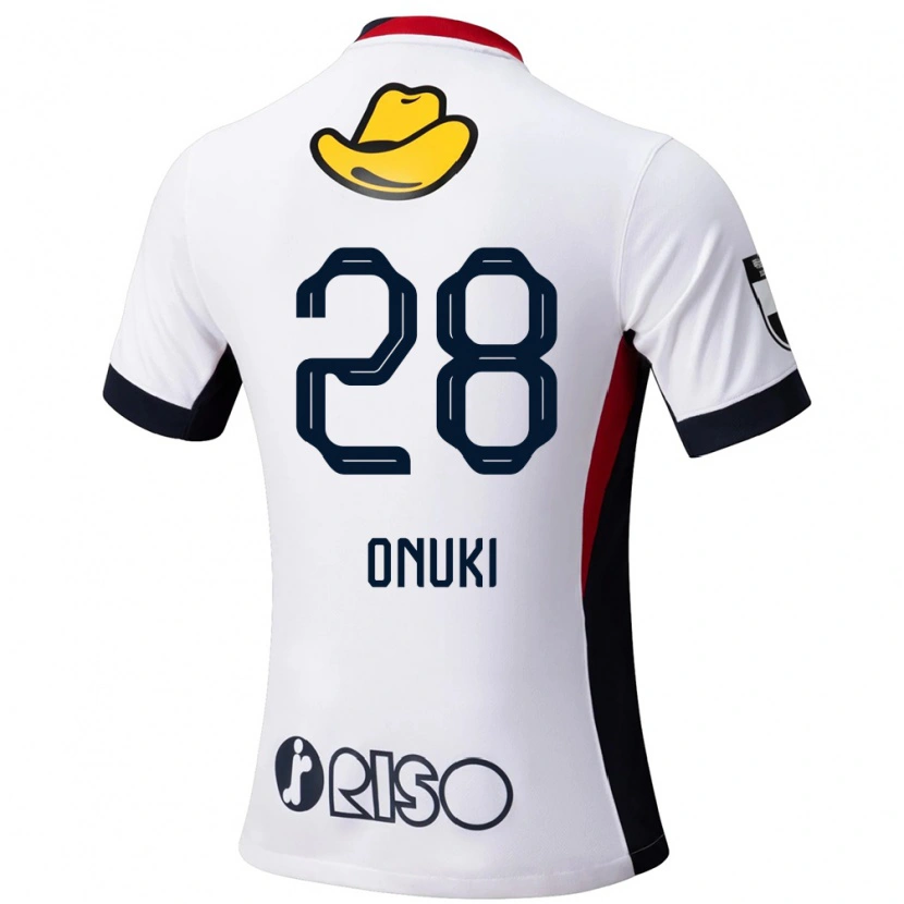 DanxenメンズRui Onuki#28ホワイト ブラックアウェイシャツ2025/26ジャージーユニフォーム
