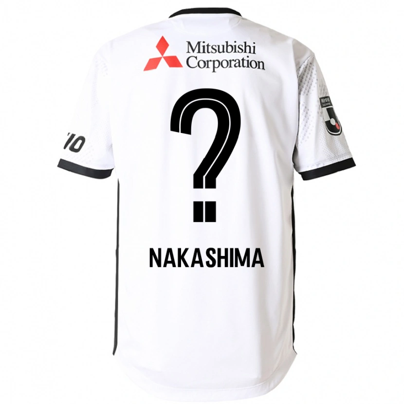 DanxenメンズRiku Nakashima#0ホワイト ブラックアウェイシャツ2025/26ジャージーユニフォーム