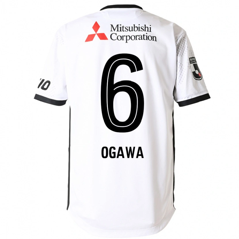 Danxenメンズ小川諒也#6ホワイト ブラックアウェイシャツ2025/26ジャージーユニフォーム