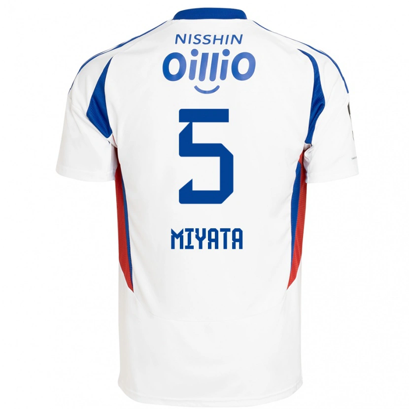 DanxenメンズHaru Miyata#5ホワイト ロイヤルブルーアウェイシャツ2025/26ジャージーユニフォーム