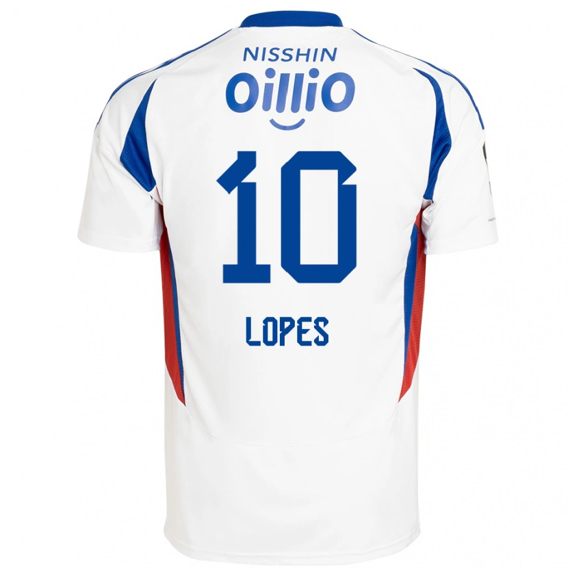 Danxenメンズアンデルソン・ジョゼ・ロペス・デ・ソウ#10ホワイト ロイヤルブルーアウェイシャツ2025/26ジャージーユニフォーム