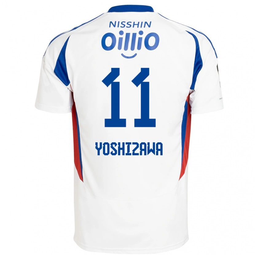 DanxenメンズMirai Yoshizawa#11ホワイト ロイヤルブルーアウェイシャツ2025/26ジャージーユニフォーム