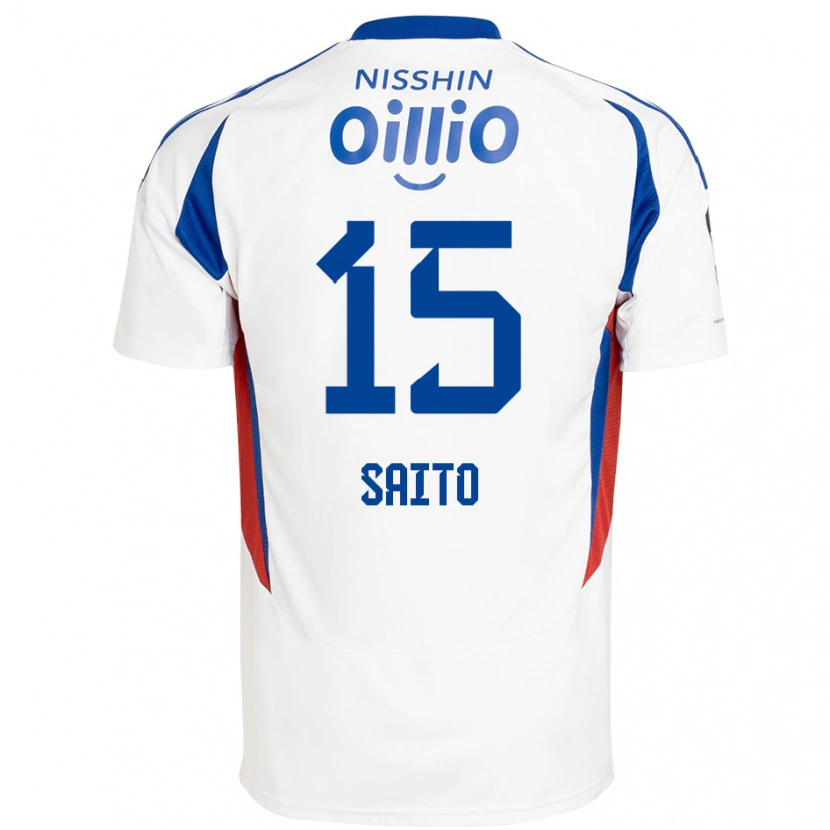DanxenメンズHaru Saito#15ホワイト ロイヤルブルーアウェイシャツ2025/26ジャージーユニフォーム