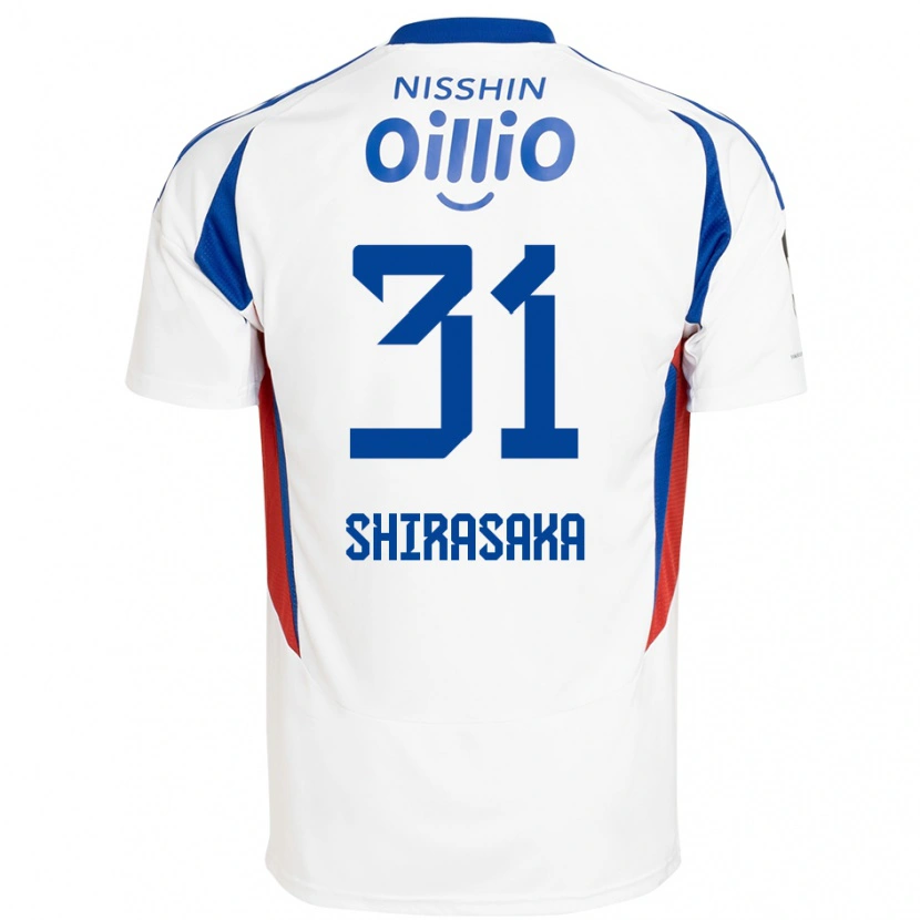 Danxenメンズ白坂楓馬#31ホワイト ロイヤルブルーアウェイシャツ2025/26ジャージーユニフォーム