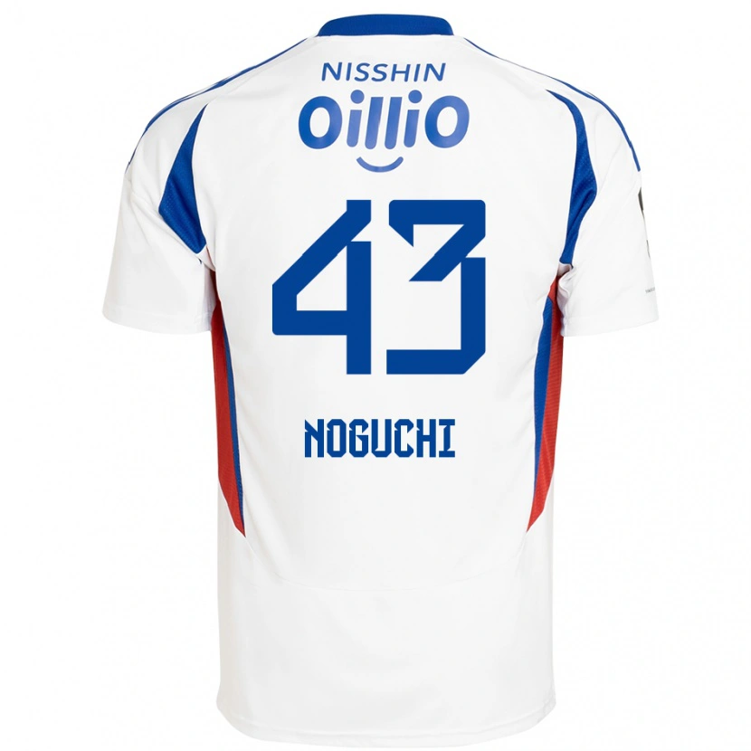 DanxenメンズReno Noguchi#43ホワイト ロイヤルブルーアウェイシャツ2025/26ジャージーユニフォーム