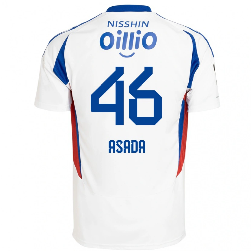 DanxenメンズHiroto Asada#46ホワイト ロイヤルブルーアウェイシャツ2025/26ジャージーユニフォーム