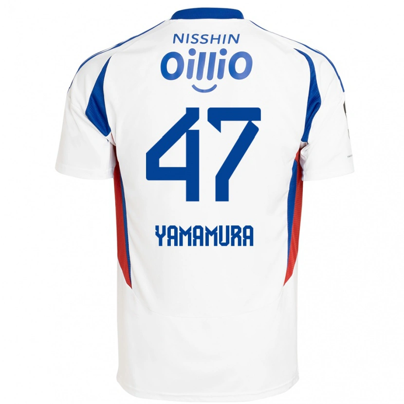 Danxenメンズ山村 和也#47ホワイト ロイヤルブルーアウェイシャツ2025/26ジャージーユニフォーム