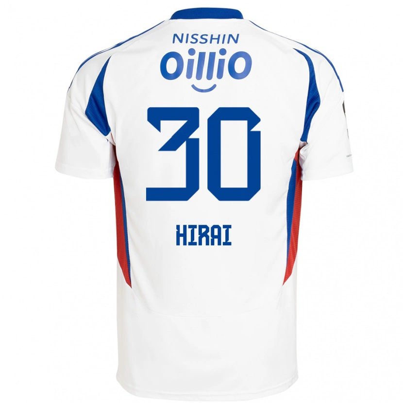 DanxenメンズShunsuke Hirai#30ホワイト ロイヤルブルーアウェイシャツ2025/26ジャージーユニフォーム