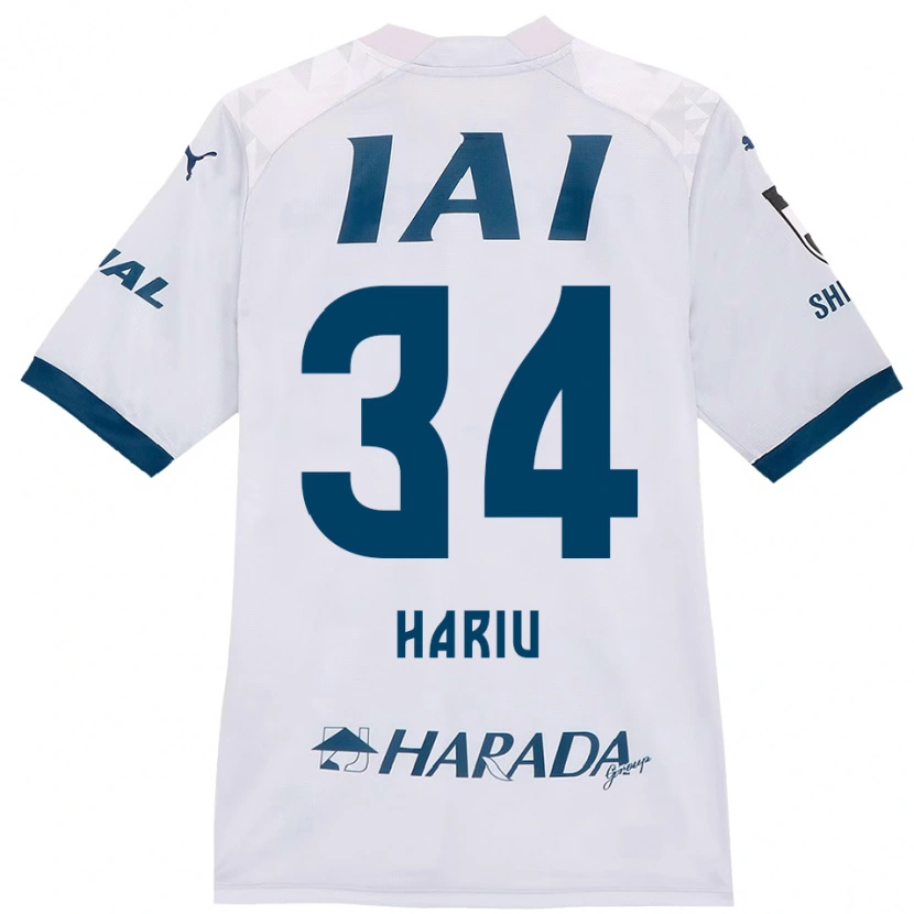 DanxenメンズRyota Hariu#34ホワイト ロイヤルブルーアウェイシャツ2025/26ジャージーユニフォーム