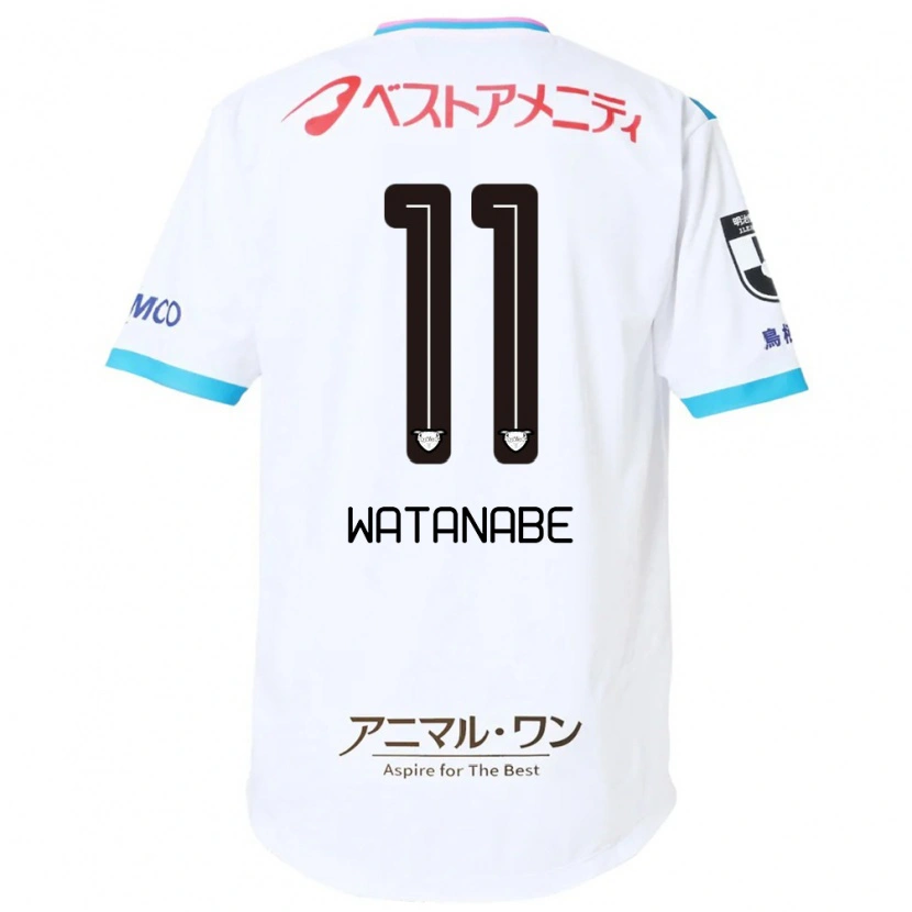 DanxenメンズShion Watanabe#11ホワイト ピンクアウェイシャツ2025/26ジャージーユニフォーム