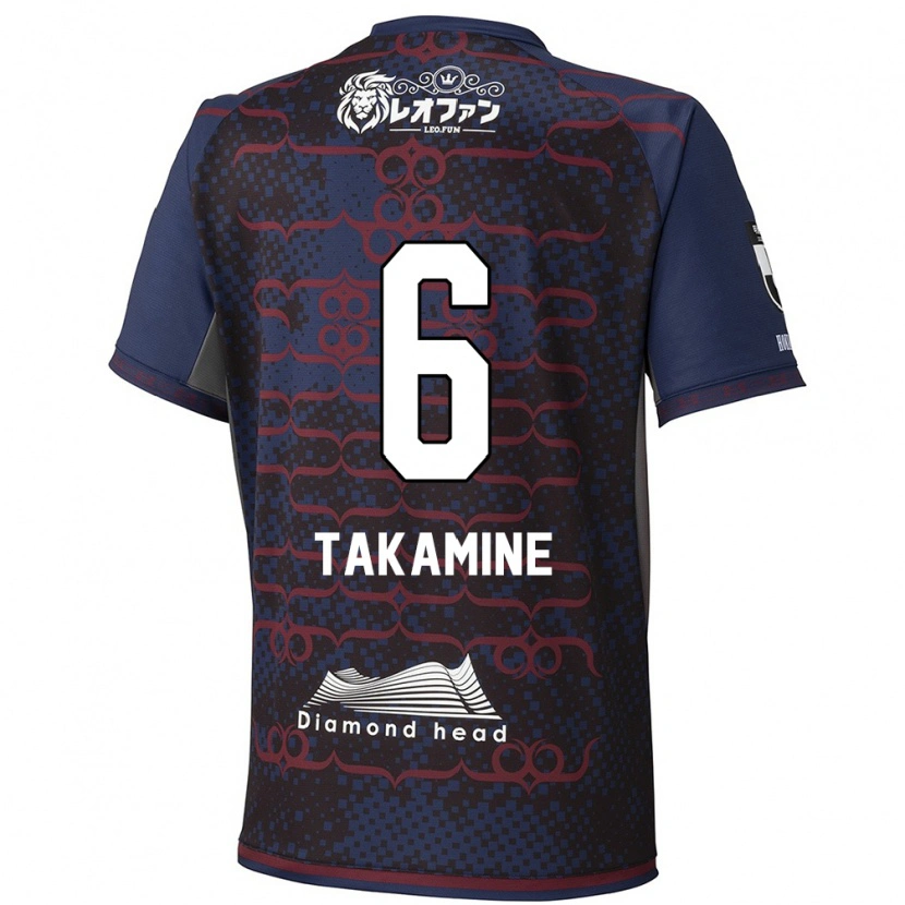 Danxenメンズ高嶺朋樹#6ブルー レッドアウェイシャツ2025/26ジャージーユニフォーム