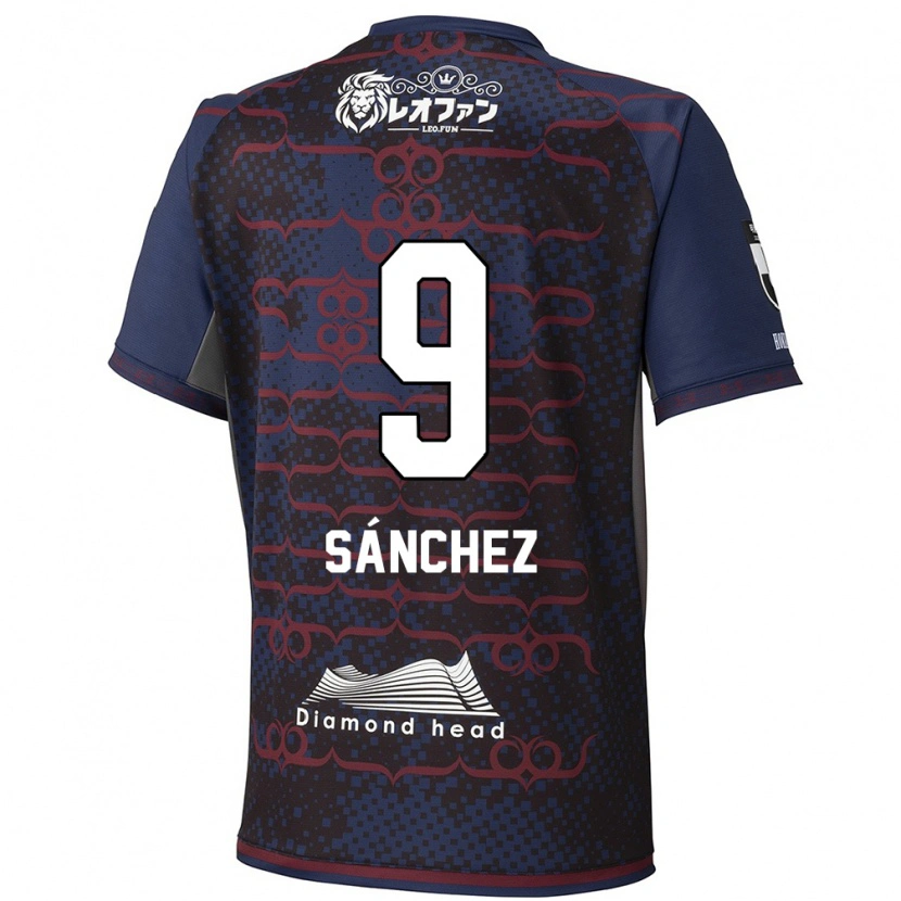 DanxenメンズJordi Sánchez#9ブルー レッドアウェイシャツ2025/26ジャージーユニフォーム
