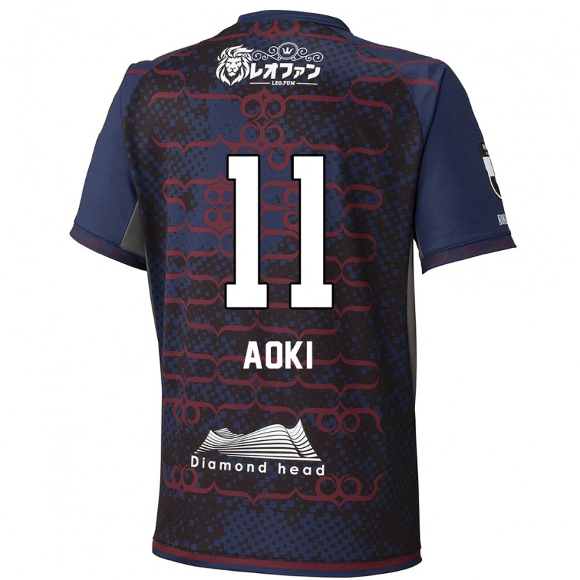 DanxenメンズRyota Aoki#11ブルー レッドアウェイシャツ2025/26ジャージーユニフォーム