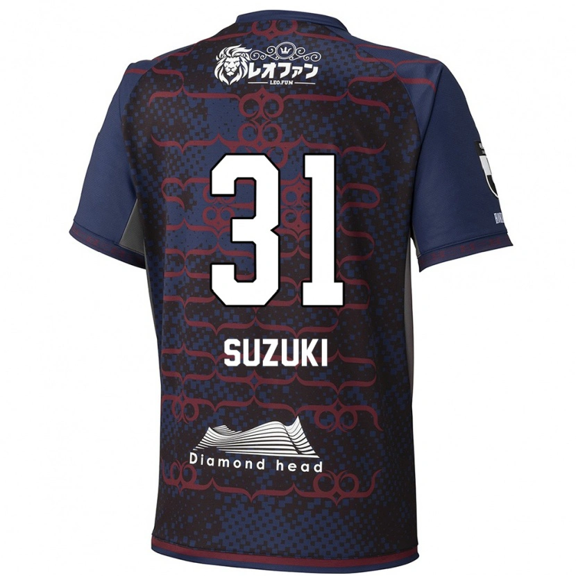 DanxenメンズRyusei Suzuki#31ブルー レッドアウェイシャツ2025/26ジャージーユニフォーム