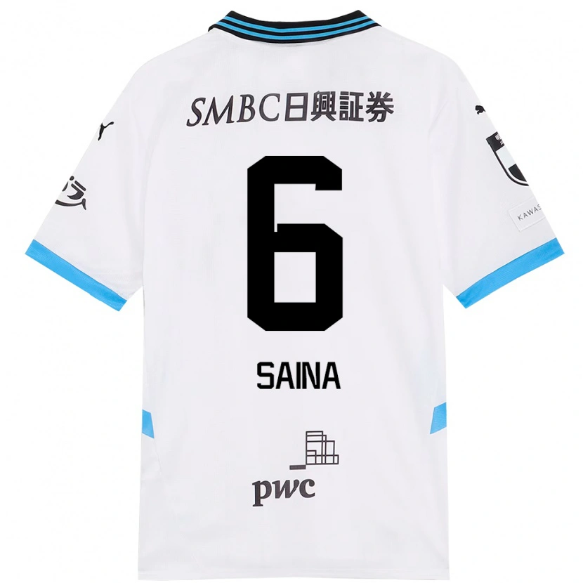 DanxenメンズYuta Saina#6ホワイト スカイブルーアウェイシャツ2025/26ジャージーユニフォーム