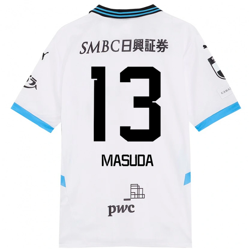 DanxenメンズHinata Masuda#13ホワイト スカイブルーアウェイシャツ2025/26ジャージーユニフォーム