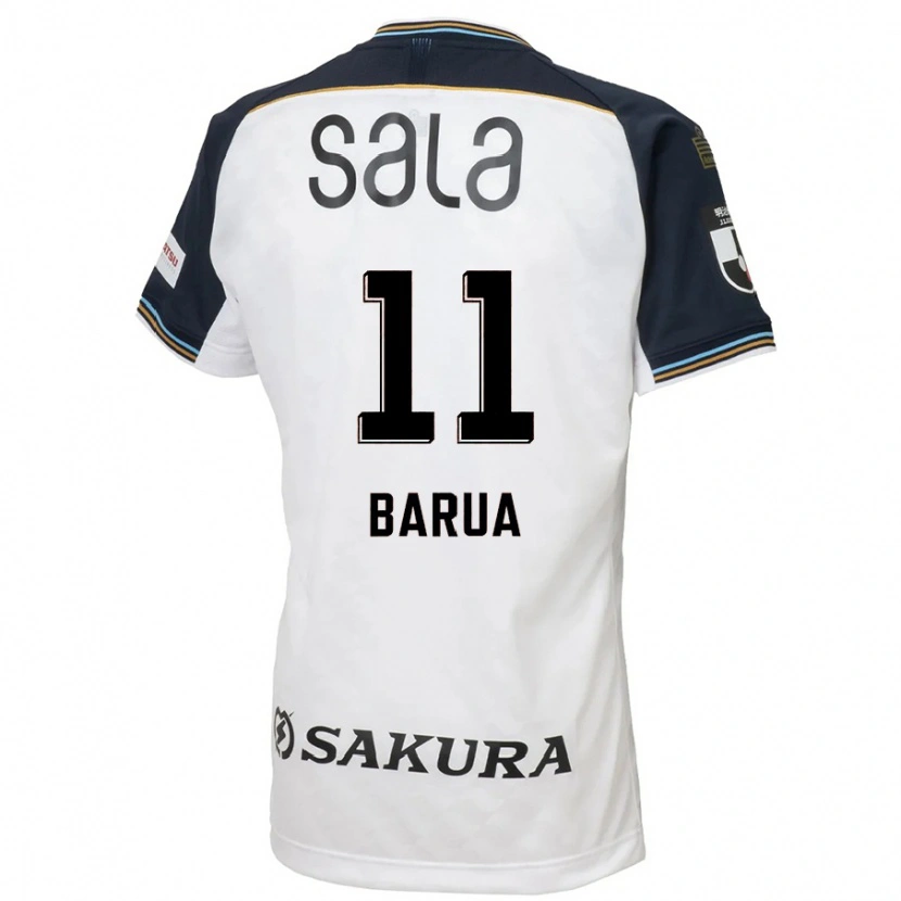 DanxenメンズRoi Barua#11ホワイト ブラックアウェイシャツ2025/26ジャージーユニフォーム