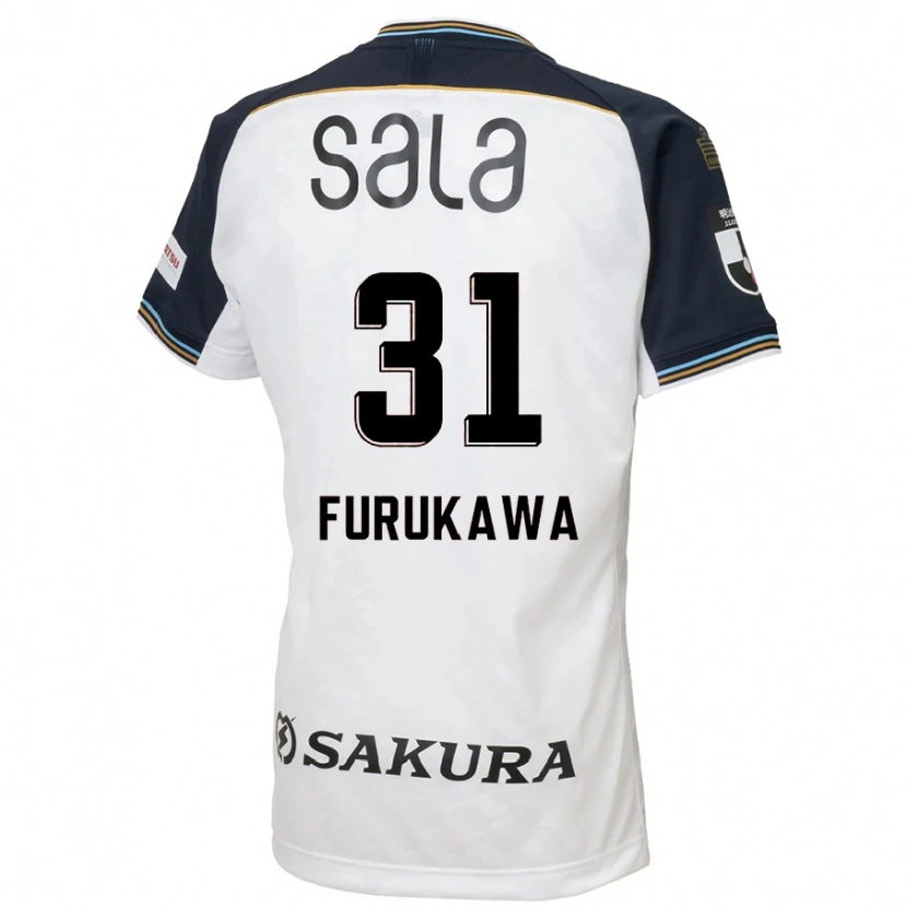 DanxenメンズYosuke Furukawa#31ホワイト ブラックアウェイシャツ2025/26ジャージーユニフォーム