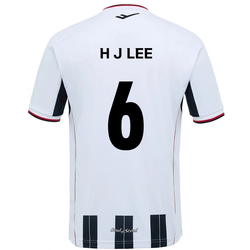 DanxenメンズJu-Hwan Lee#6ホワイト ブラックアウェイシャツ2025/26ジャージーユニフォーム