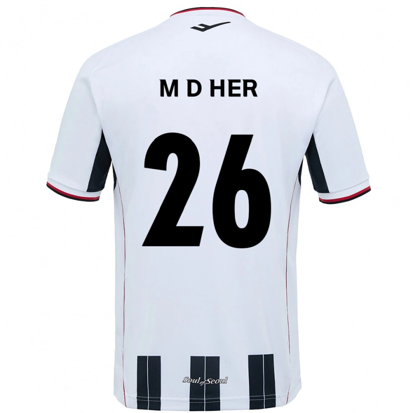 DanxenメンズDong-Min Her#26ホワイト ブラックアウェイシャツ2025/26ジャージーユニフォーム