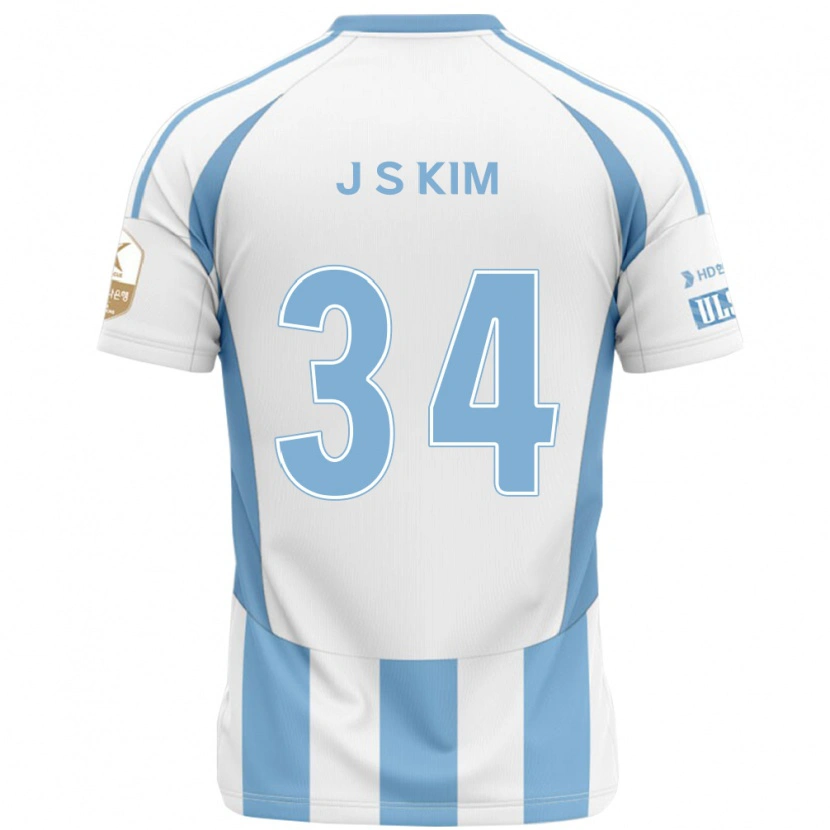 DanxenメンズJun-Seo Kim#34ホワイト スカイブルーアウェイシャツ2025/26ジャージーユニフォーム