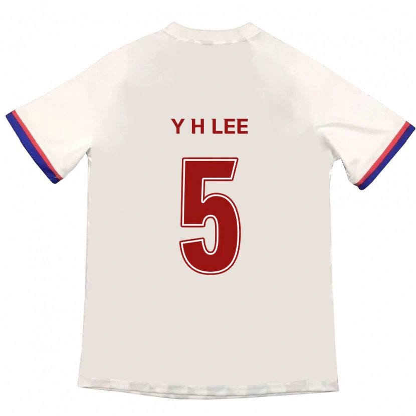 DanxenメンズHyeon-Yong Lee#5オフホワイト レッドアウェイシャツ2025/26ジャージーユニフォーム
