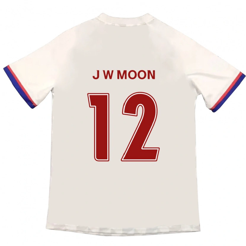 DanxenメンズJung-Woo Moon#12オフホワイト レッドアウェイシャツ2025/26ジャージーユニフォーム