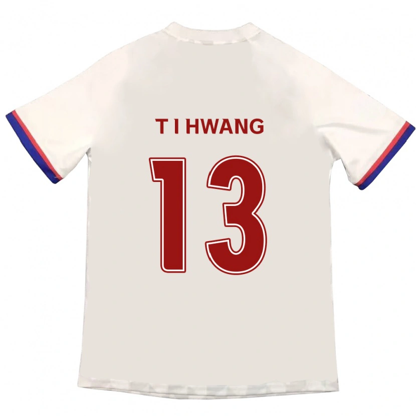 DanxenメンズIn-Taek Hwang#13オフホワイト レッドアウェイシャツ2025/26ジャージーユニフォーム