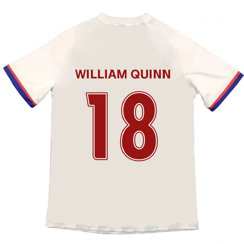 DanxenメンズMax William Quinn#18オフホワイト レッドアウェイシャツ2025/26ジャージーユニフォーム