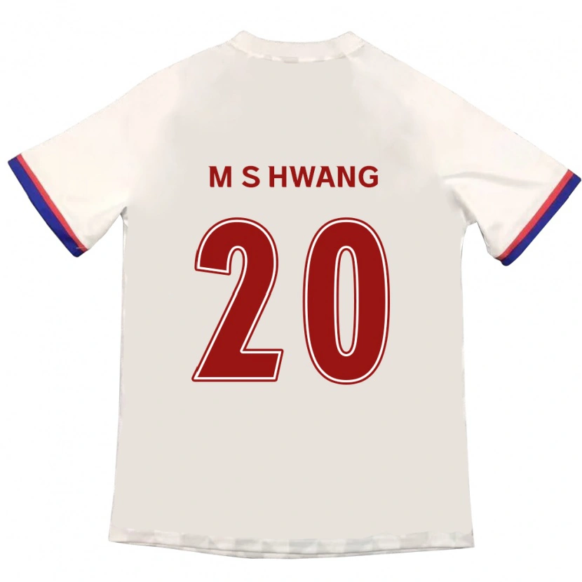 Danxenメンズ黄順旻#20オフホワイト レッドアウェイシャツ2025/26ジャージーユニフォーム