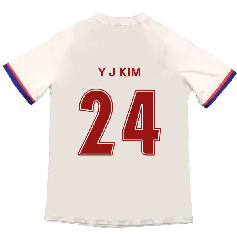DanxenメンズJu-Yeop Kim#24オフホワイト レッドアウェイシャツ2025/26ジャージーユニフォーム