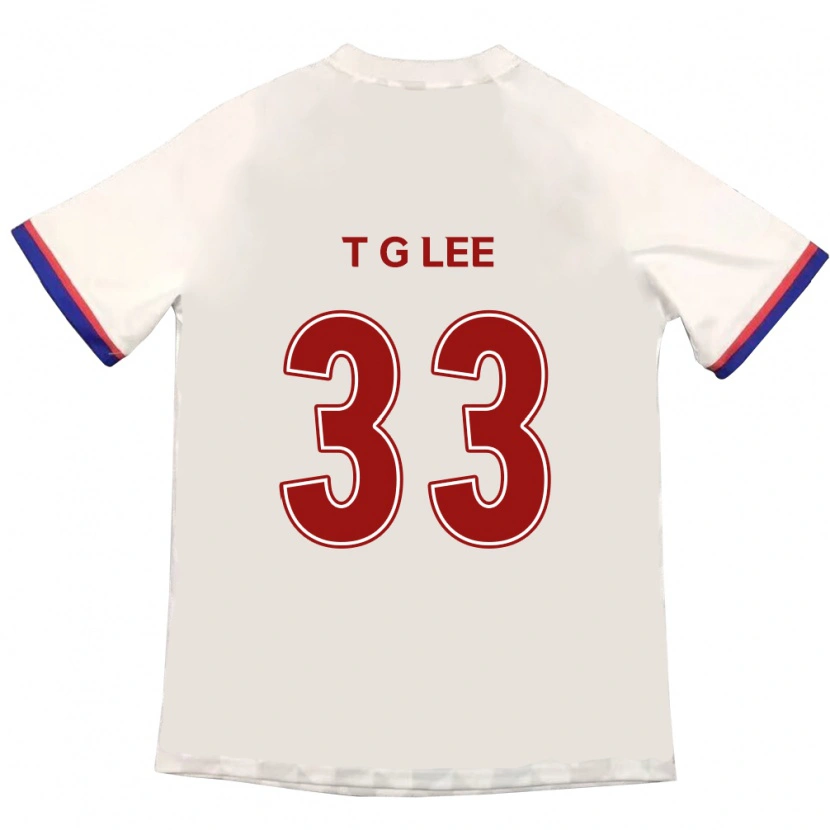 DanxenメンズTaek-Geun Lee#33オフホワイト レッドアウェイシャツ2025/26ジャージーユニフォーム
