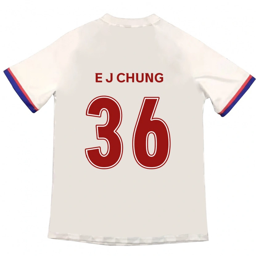 DanxenメンズJoshua Eui-Jin Chung#36オフホワイト レッドアウェイシャツ2025/26ジャージーユニフォーム