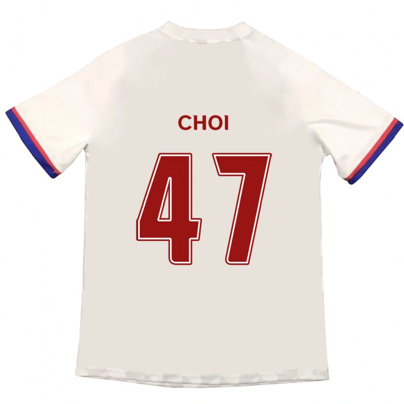 DanxenメンズSan Choi#47オフホワイト レッドアウェイシャツ2025/26ジャージーユニフォーム